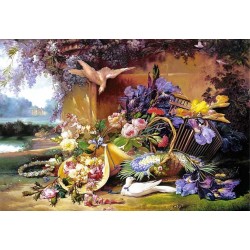 Пазлы копия картины "Изысканный натюрморт с цветами" ("Elegant Still Life with Flowers"), Eugene Bidau