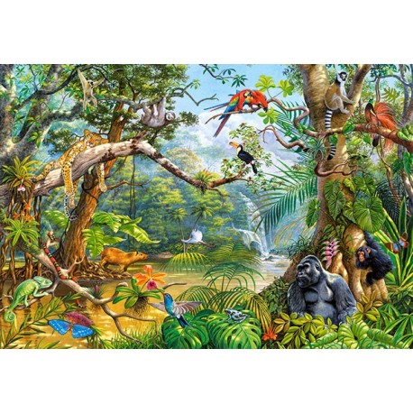 Пазл "Скрытая жизнь джунглей", 2000 элементов