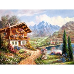 Пазл "Дом в горах", 2000 элементов